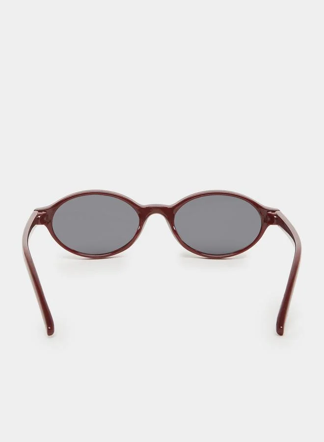 Styli  Burgundy Round Sunglasses for Women | Best Price UAE