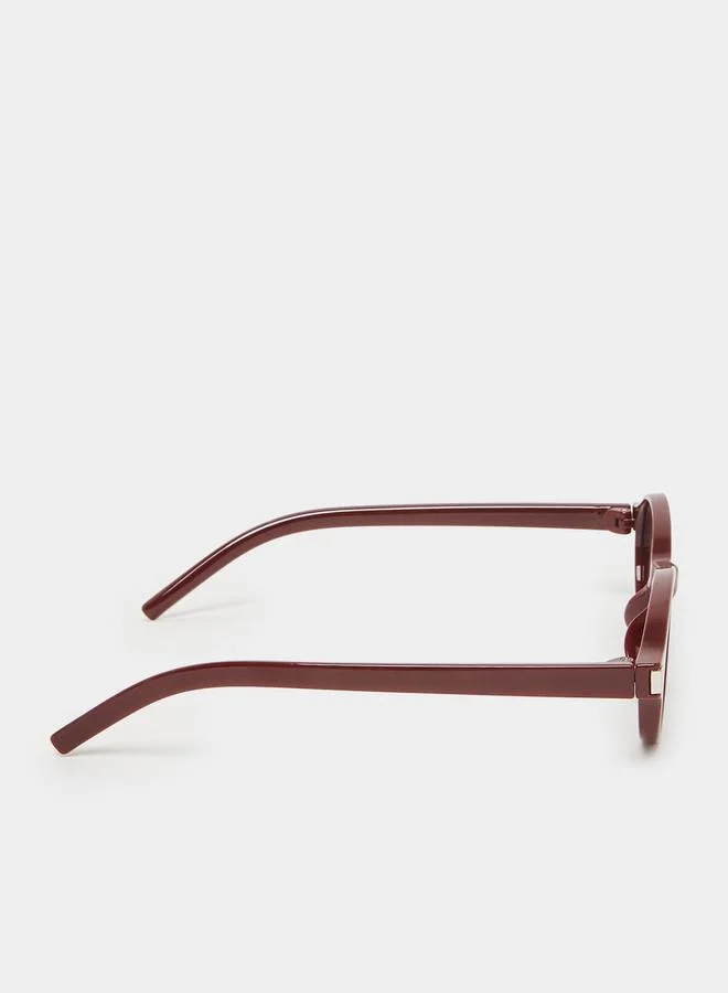 Styli  Burgundy Round Sunglasses for Women | Best Price UAE