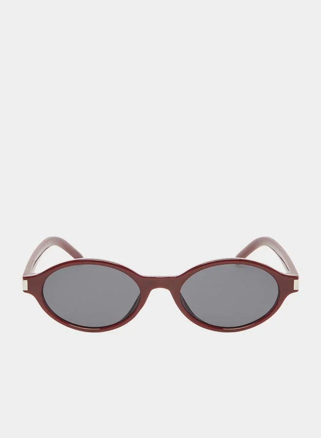 Styli  Burgundy Round Sunglasses for Women | Best Price UAE