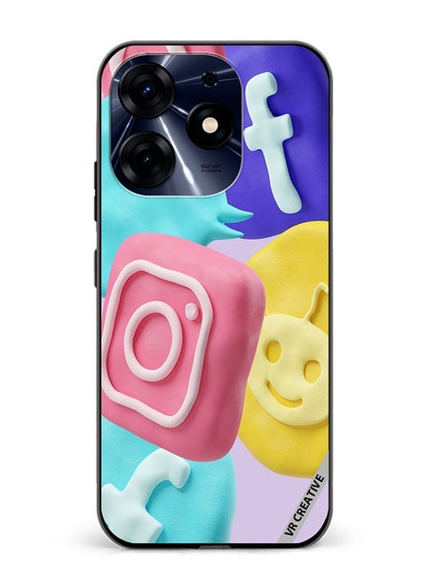 Protective Case Cover For Tecno Spark 10 Pro Icon Design Multicolour