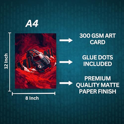 Posters Inc Paper A4 Super Cars Poster Pack of 6 - Room Decor Aesthetic Stuff, Wall Stickers For Home Decoration of Living Room, Bedroom & Office For Motor Sport Enthusiasts - With Glue Dots - Image 5