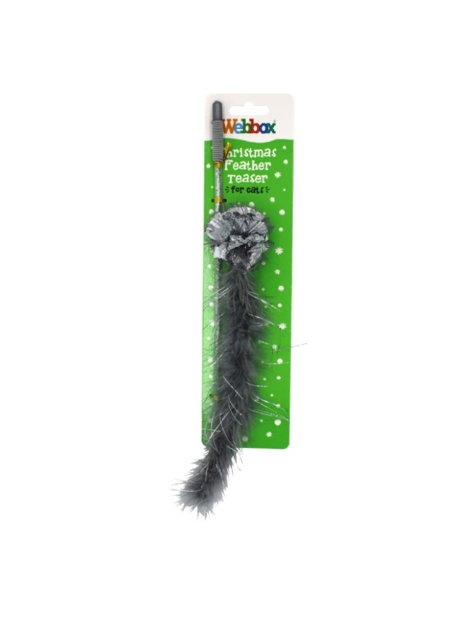 Cat Toy, Feather Silver Teaser - 60cm, UK