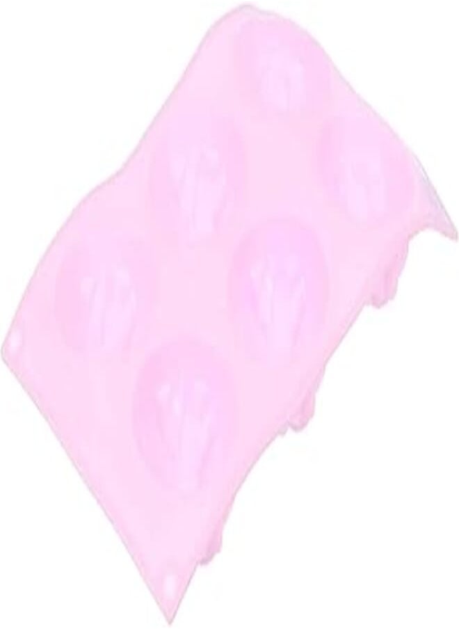 Agfa AGFA Silicon Cup Cake Baking Mold, 6 Holes, 17 x 38 cm - Pink 