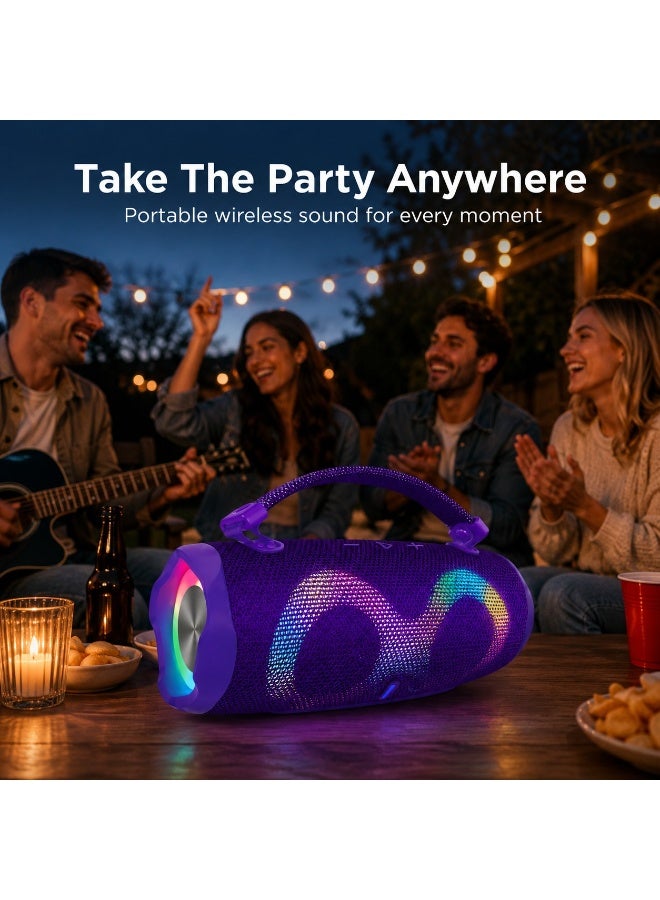 Smartbarry M50 Plus High Performance Portable Wireless Speaker RGB Light Show Deep Bass 15000mAh Battery TWS Stereo Connection Hands Free Calling USB Charging Party Ready Speaker - Image 4