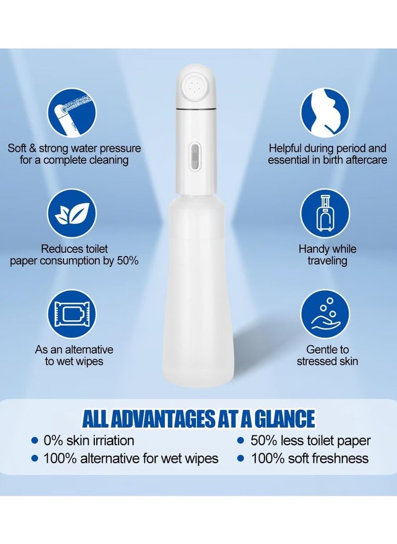 XVersion - Portable Electric Bidet Shattaf Sprayer for Travel - 4-Mode Handheld Mini Toilet Shower Head, USB Rechargeable, IPX7 Waterproof for Personal Hygiene Cleaning - Image 1