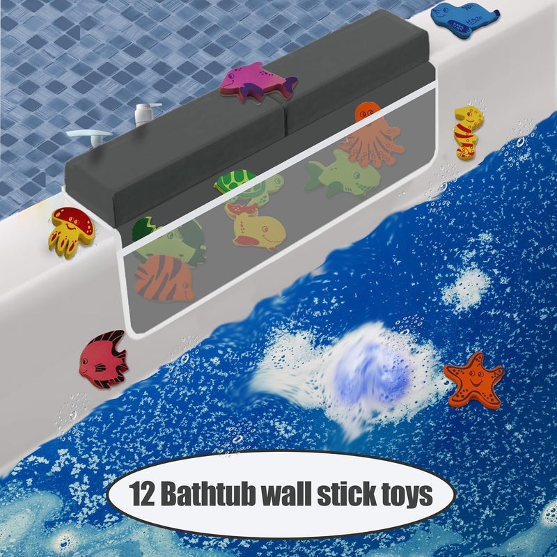 Supa Ant Baby Bath Kneeler and Elbow Rest Pad –Mom’s Choice Award Winner –US-Designed Extra Thick Bathtub Kneeling Pad with 8 Suction Cups, 5-Pocket Organizer, Non-Slip, Cushioned, Durable (Charcoal) - Image 2