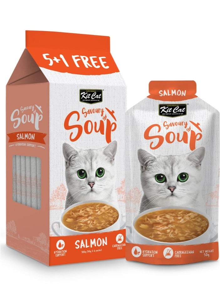 Kit Cat Savoury Soup Salmon 300g ( 6 X 50g ) - Image 1