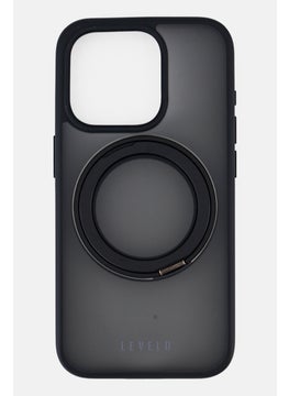 LEVELO Iphone 15 Pro Ringo Reinforced Corners With Airguard Protective Case, Black  - Image 3