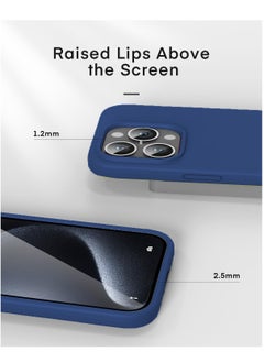 Houmt iPhone 15 Pro Case 6.1" Slim Liquid Silicone Soft Gel Rubber with 2X iPhone 15 Pro Screen Protector Shockproof Protective Phone Case Anti-Scratch Microfiber Lining for Apple iPhone 15 Pro  - Image 5