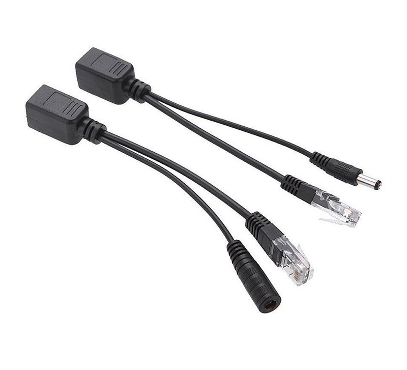 BeElion 2Kits 4PCS Passive PoE Injector and Splitter Kit with 5.5x2.1 mm DC Power Adaptor Connector,Black - Image 3