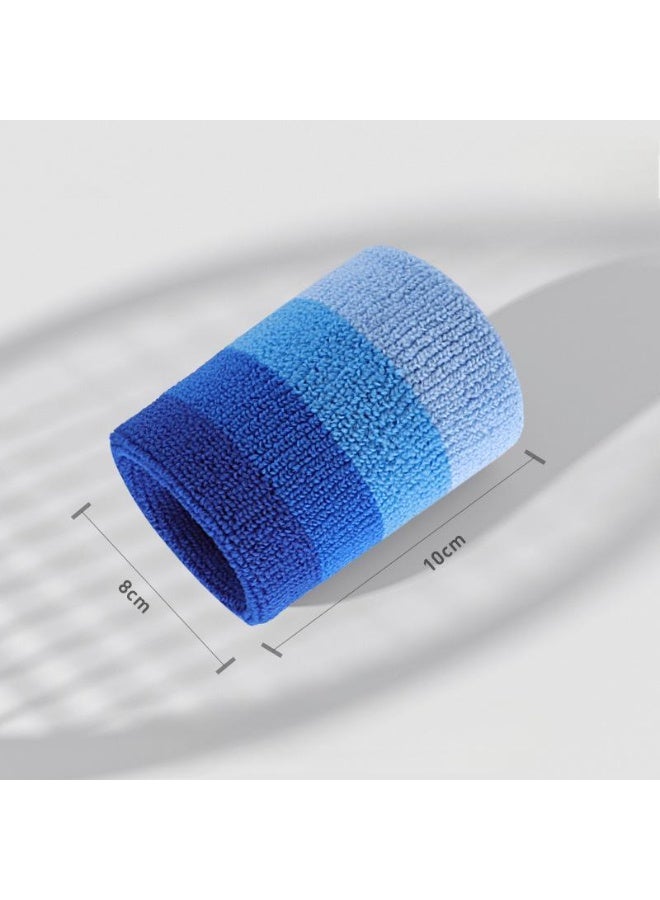 جين لى تشيانغ 6 قطع من أساور المعصم الرياضية للجنسين بألوان متدرجة تمتص العرق وأساور قابلة للتنفس وأساور سريعة الجفاف وأساور رياضية قابلة للتنفس - Image 3