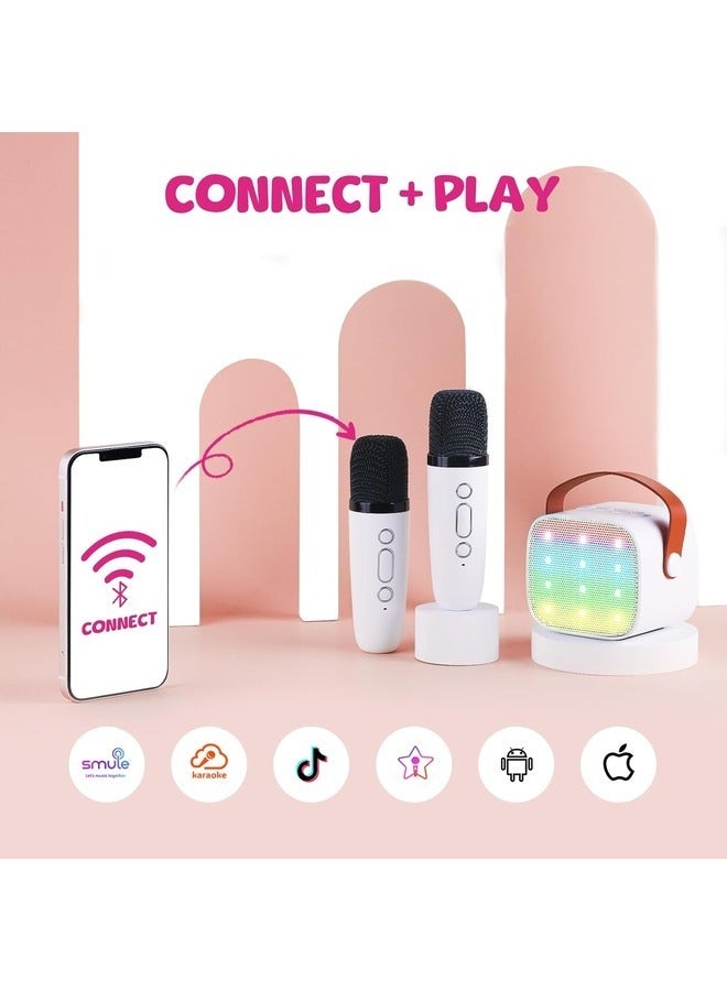 Portable Mini Karaoke Machine with Dual Wireless Microphones - Bluetooth Speaker for Kids & Adults, Ideal Birthday Gift for Ages 4 and Up, Multicolor - Image 5