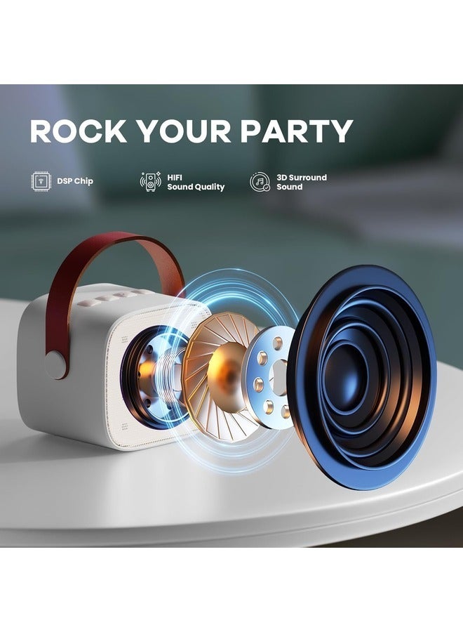 Portable Mini Karaoke Machine with Dual Wireless Microphones - Bluetooth Speaker for Kids & Adults, Ideal Birthday Gift for Ages 4 and Up, Multicolor - Image 2