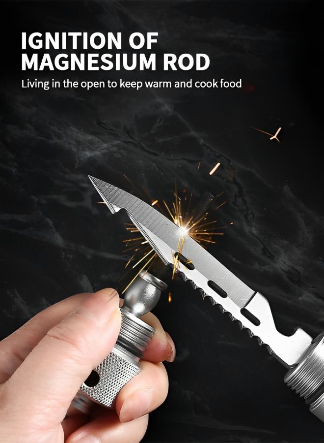 GROIC Outdoor Survival Shovel, Folding All-in-One Camping Shovel, Tactical Multi-tool Compact Lightweight Aluminum Handle w/Carrying Pouch Multi-Use Portable Camping Tool - Image 5