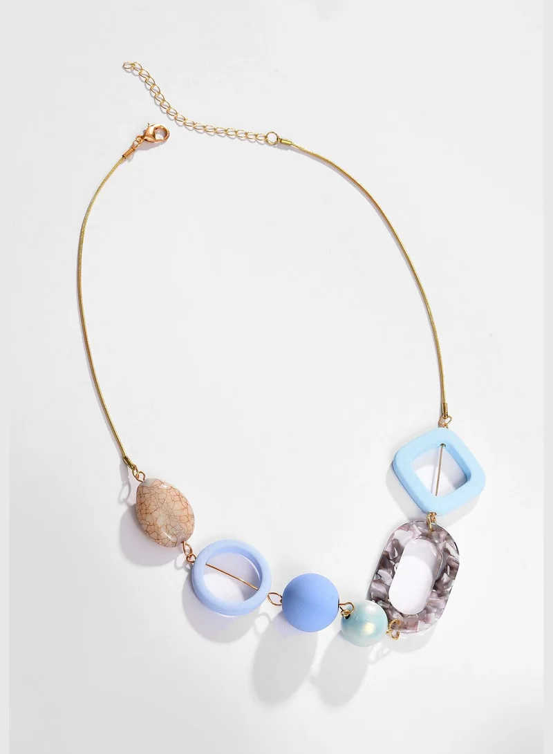 SOHI Silver Plated Pearls Necklace