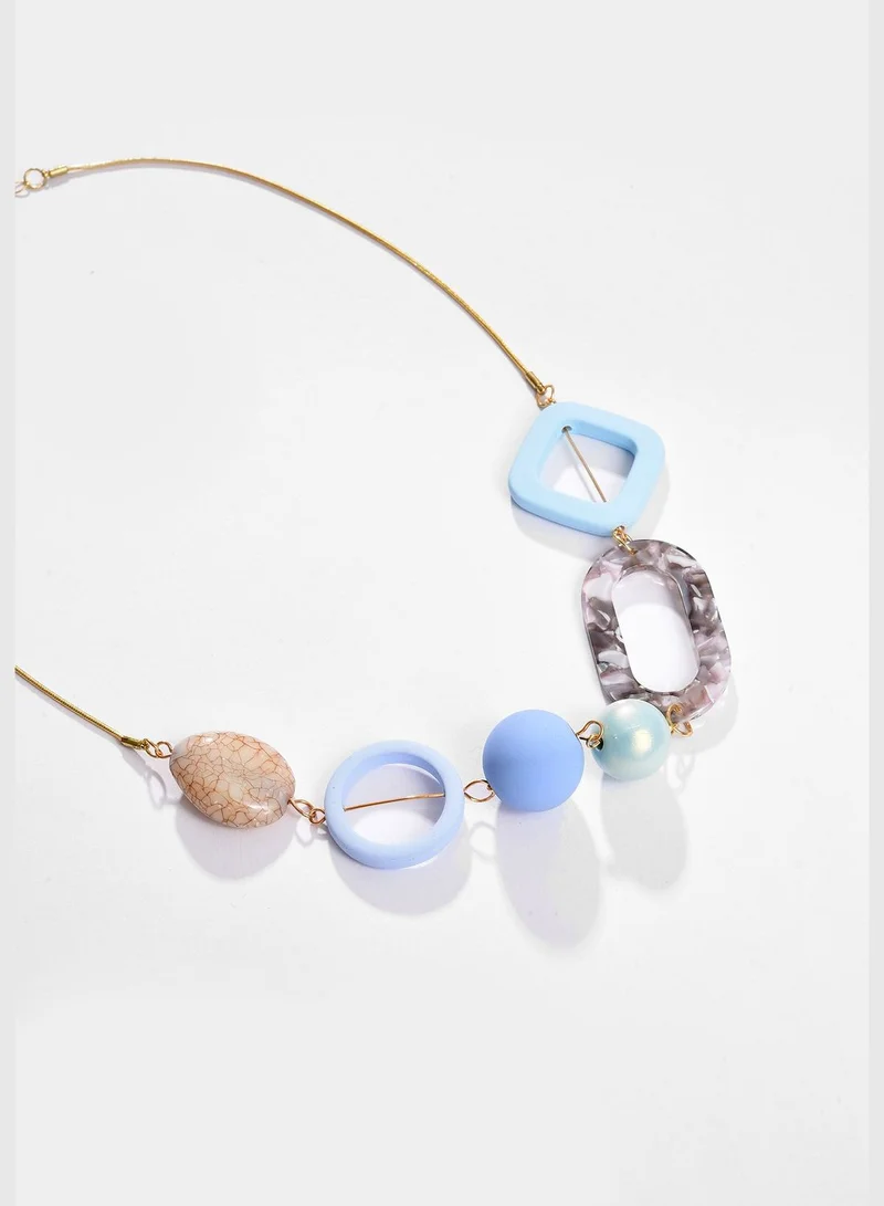 SOHI Silver Plated Pearls Necklace