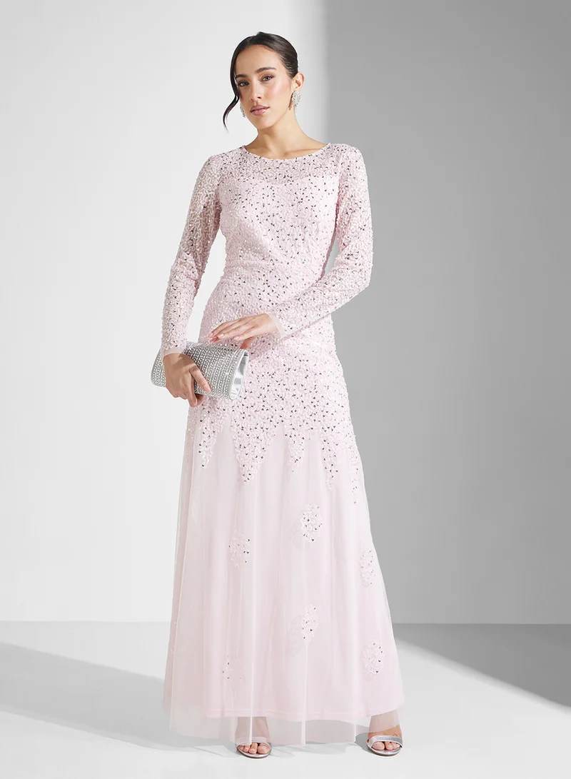 نمشي x Sequin Tulle Gown Dress