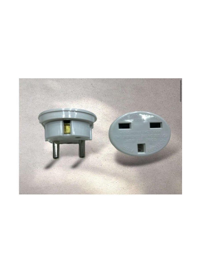 محول قابس من 3 اعمدة (ارضي) الى قابس بعدد 2 عمود