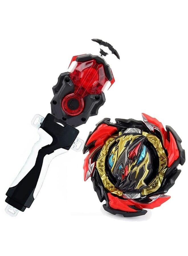 Lr Launcher Grip Bay Blades Toy Bey Battling Tops Burst Game B-184 Left Right String Launcher Booster DB B-191 Dangerous Belial All Might-2 Dynamite Battle Starter Set Gift for Boys (Black)