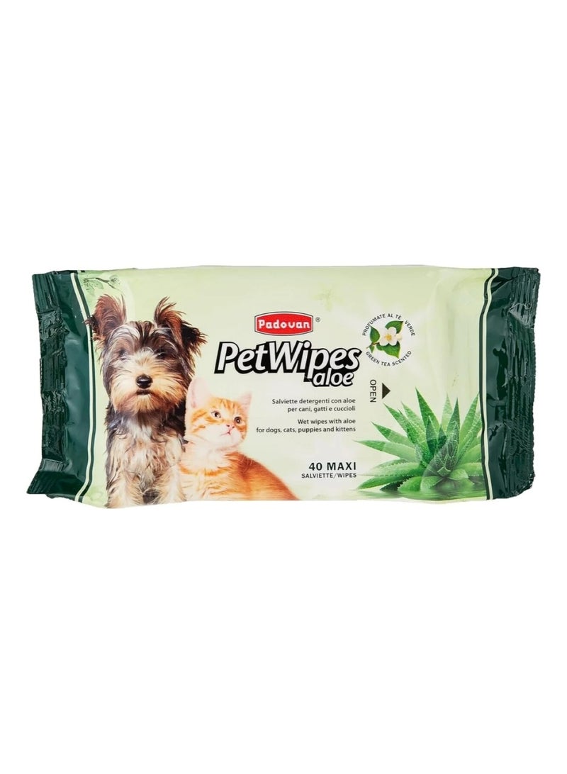 Brit Pet Wipes Aloe – Hypoallergenic (40 Pcs) - Image 1