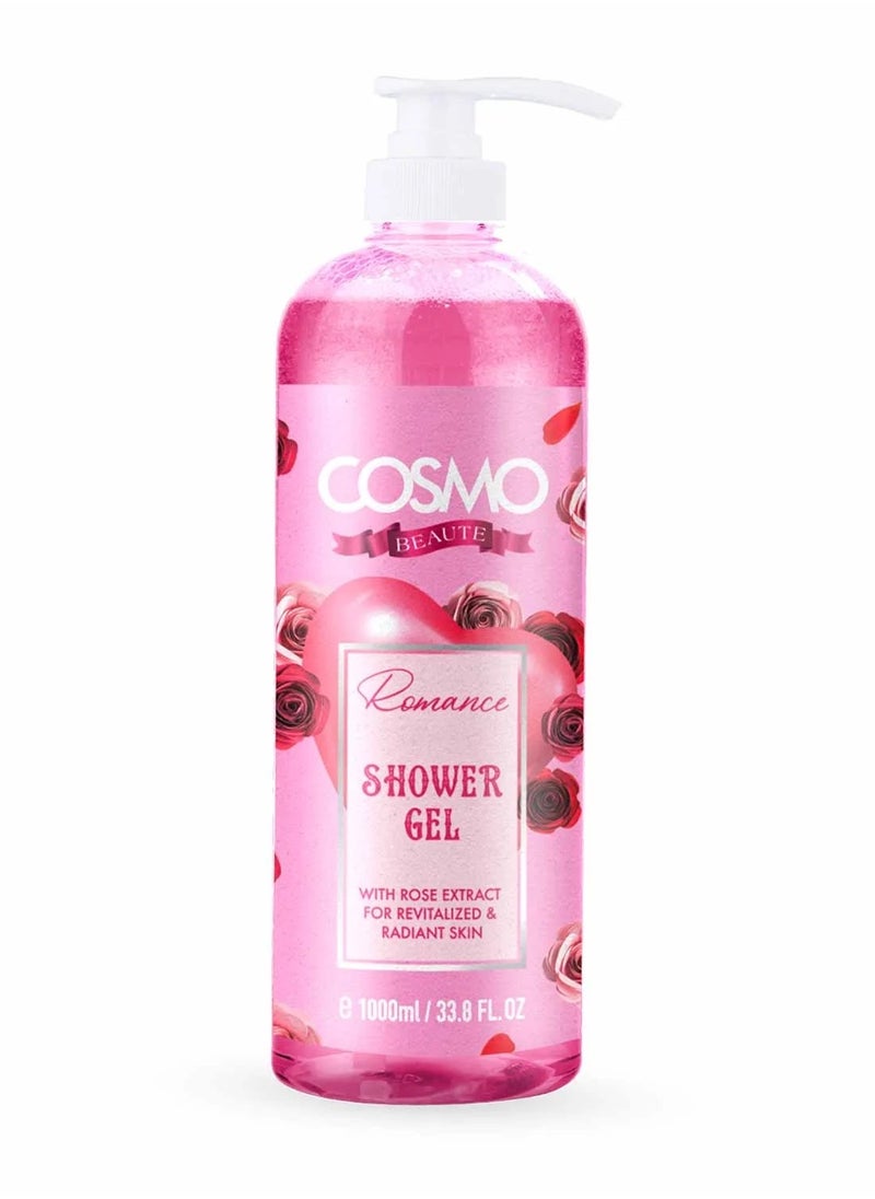 COSMO Romance Shower Gel With Rose Extract 1000Ml 