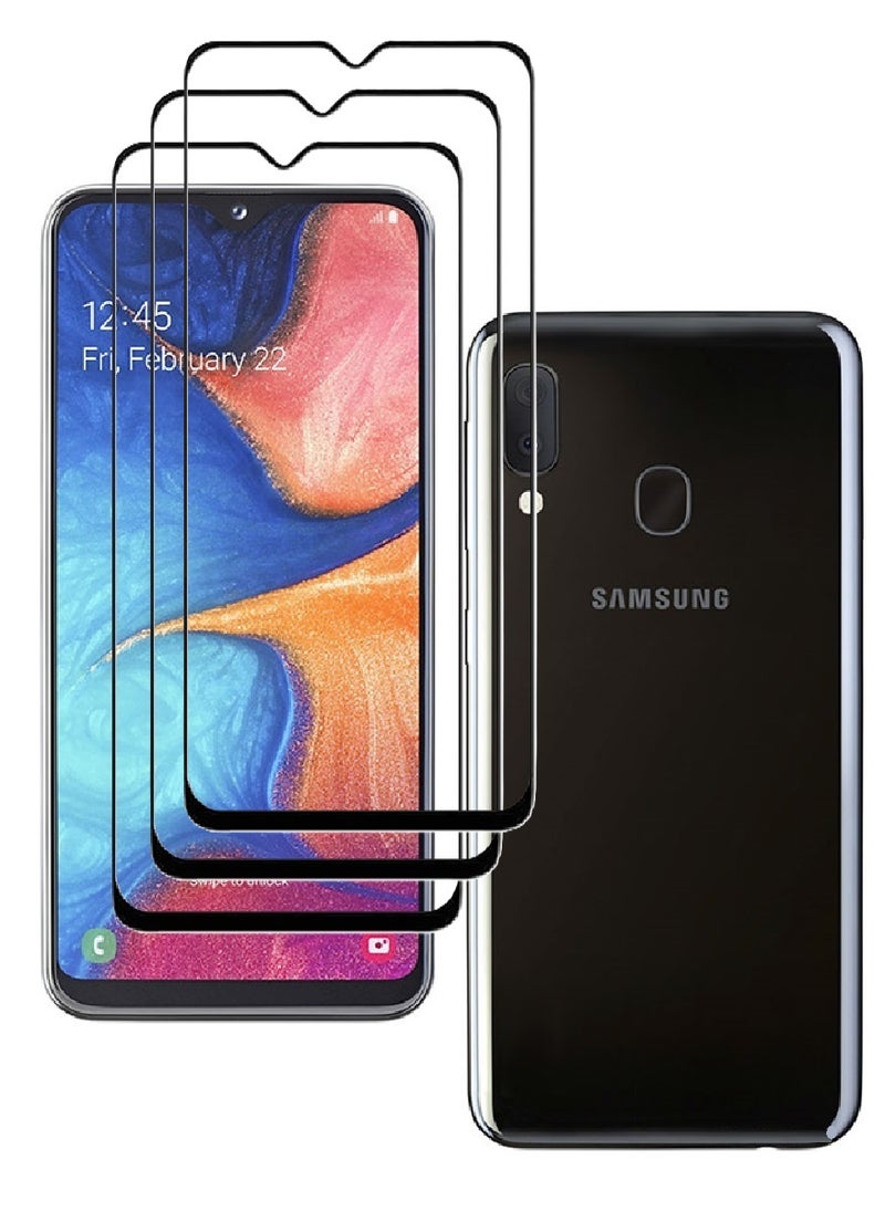 AINA 3 Pieces Tempered Glass Screen Protector 5D Designed For Samsung Galaxy A20e Full Glue Edge to Edge Full Screen Coverage And Bubble Free - Image 1