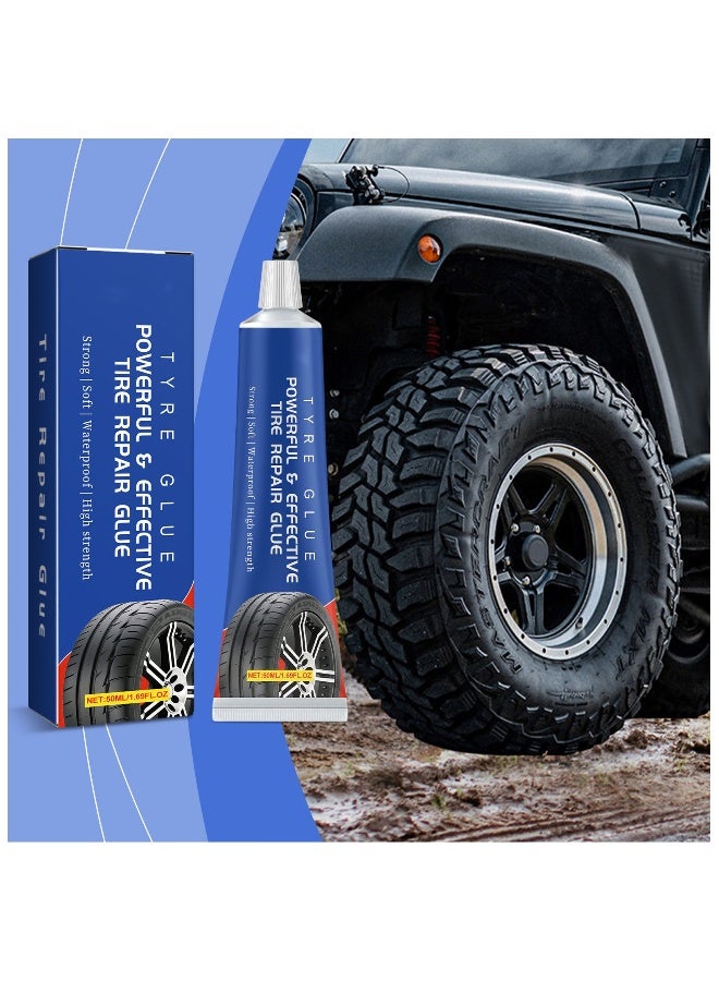 Tire Repair Glue, Waterproof High Temperature Resistant New Powerful Effective Tire Repair, Glue Tire Sidewall Repair, Upgrade Tire Sidewall Repair Kit Rubber Cement Tire Repair, 50ml/1.69FL.oz - Image 2