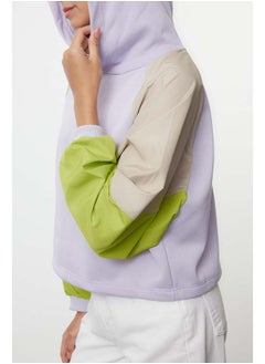 trendyol Multicolored Color Blocked Oversize/Wide Collar Thick Inside Fleece Knitted Sweatshirt TWOAW25SW00159  - Image 2