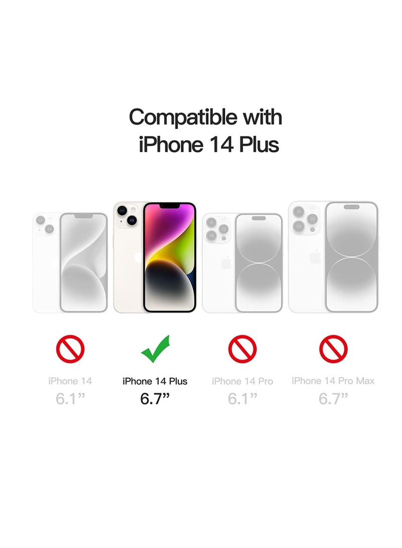 LEDIN IPhone 14 Plus Silicone Case Soft Slim Cover Gel Rubber with Microfiber Cloth Lining Cushion Shockproof Full Body Protective Case for IPhone 14 Plus 6.7" (Red) - Image 2