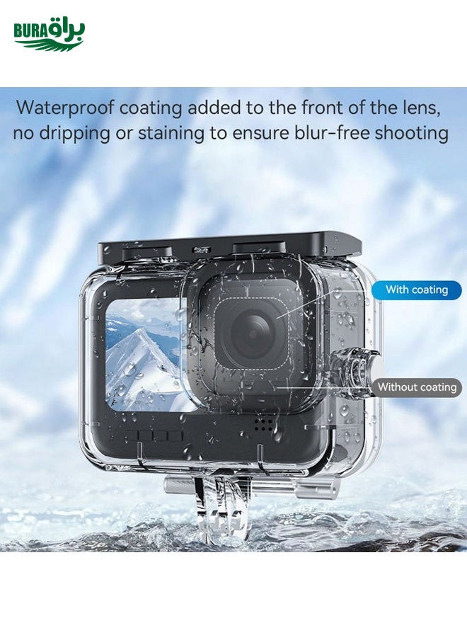 BURAQ - For GoPro Hero11 Black / HERO10 Black / HERO9 Black TELESIN Waterproof Case Full Scene Anti-Fog Underwater Diving Housing - Image 1