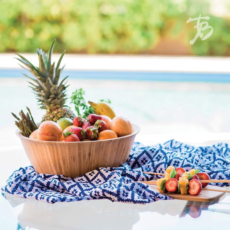 Totally Bamboo Flared Bamboo Serving Bowl 12 x 12 x 4 - Image 2