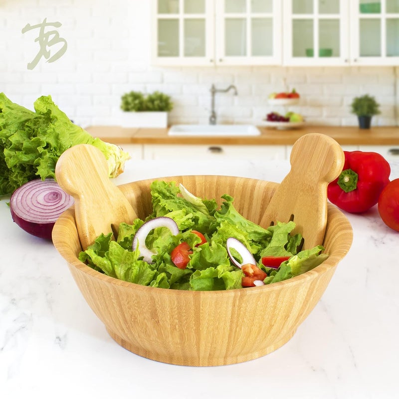 Totally Bamboo Flared Bamboo Serving Bowl 12 x 12 x 4 - Image 3