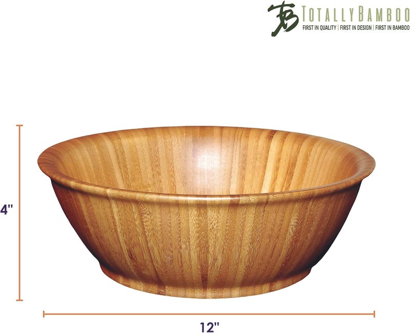 Totally Bamboo Flared Bamboo Serving Bowl 12 x 12 x 4 - Image 5