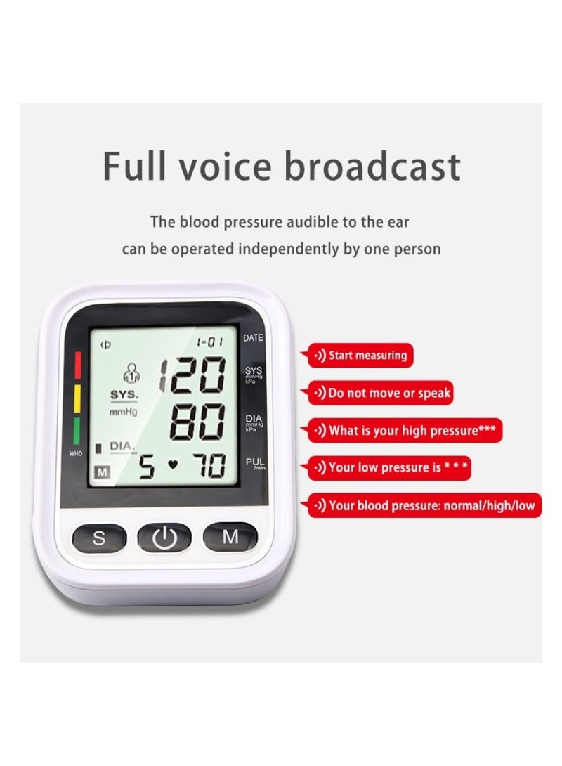 Wrist Blood Pressure Machine with Adjustable Large Cuff Automatic Digital LCD Display Home BP Monitor Portable Voice Broadcast Tonometer Tensiometers Sphygmomanometer Health Care - Image 5