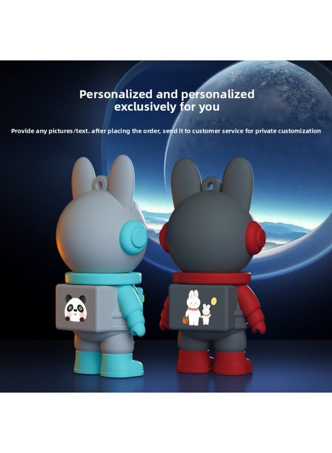 Creative Cartoon Computer Mobile Phone Dual-use U Disk Logo Corporate Promotional Gifts Tide Play Gift Box Usb-Color:Blue Lightning Rabbit PE Bag-Capacity:3.0-32G  - Image 5