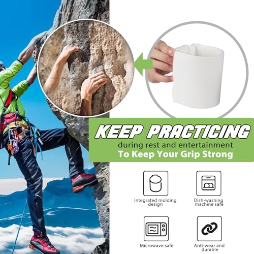 Vizava Rock Climbing Coffee Mug Fun Gift for climbers Limited Bone China Edition Pinch Grip Climber Mug Cup (12oz) Rock Climbing Gear-Great Pinch Hold Training for your Grip (Include Portable Spoon) - Image 5