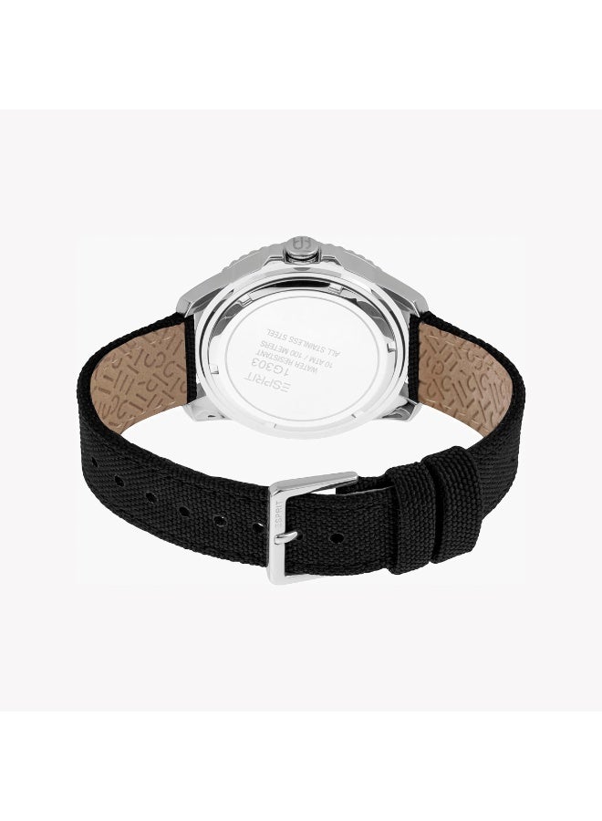 Esprit Men's Black Nylon Watch, Black Dial | Es1g036m0035 - Image 3
