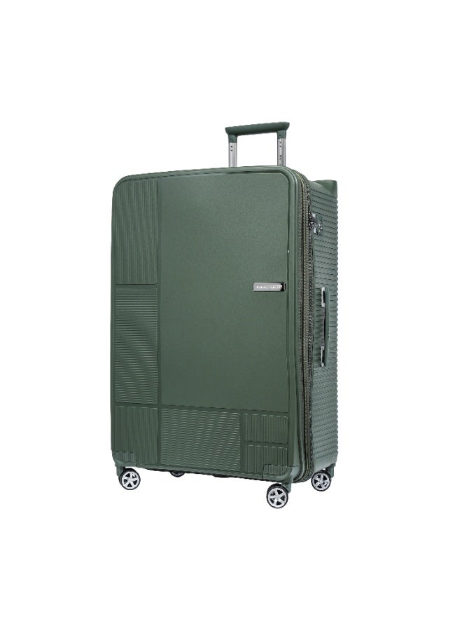 Tom Cruiser Travel Mate Polypropylene Hard Luggage Suitcase, 90:10 Deep Trunk Design, TSA Lock, 28-in, Forest Green, 2-Year Warranty - Image 2