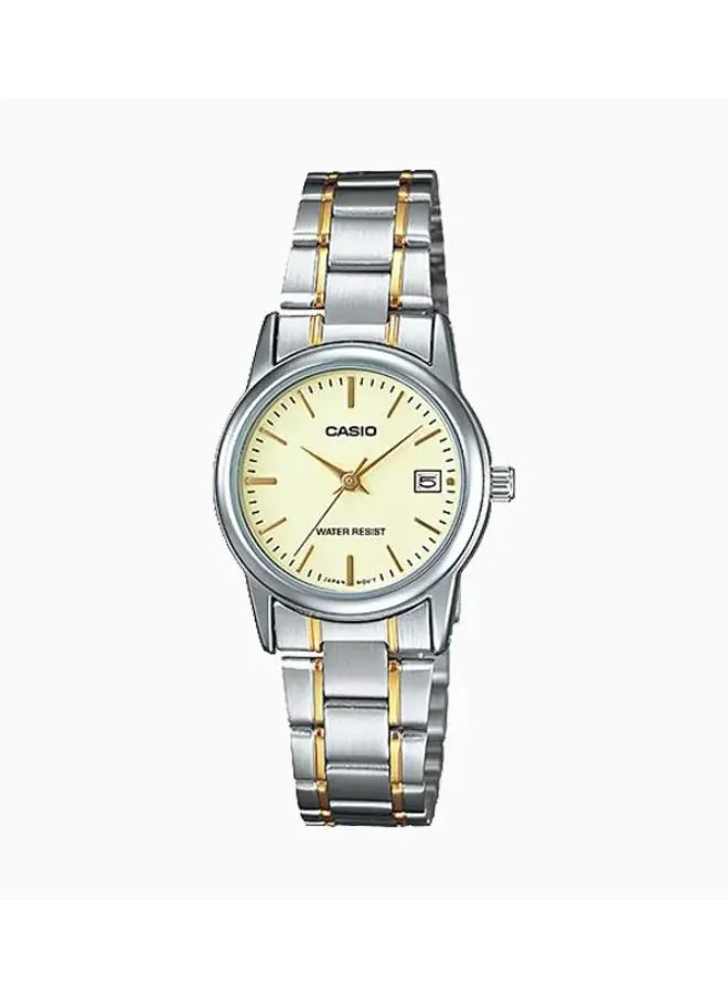 كاسيو Women's Analog Display Watch With Silver Stainless Steel Strap - LTP-V002SG-9A