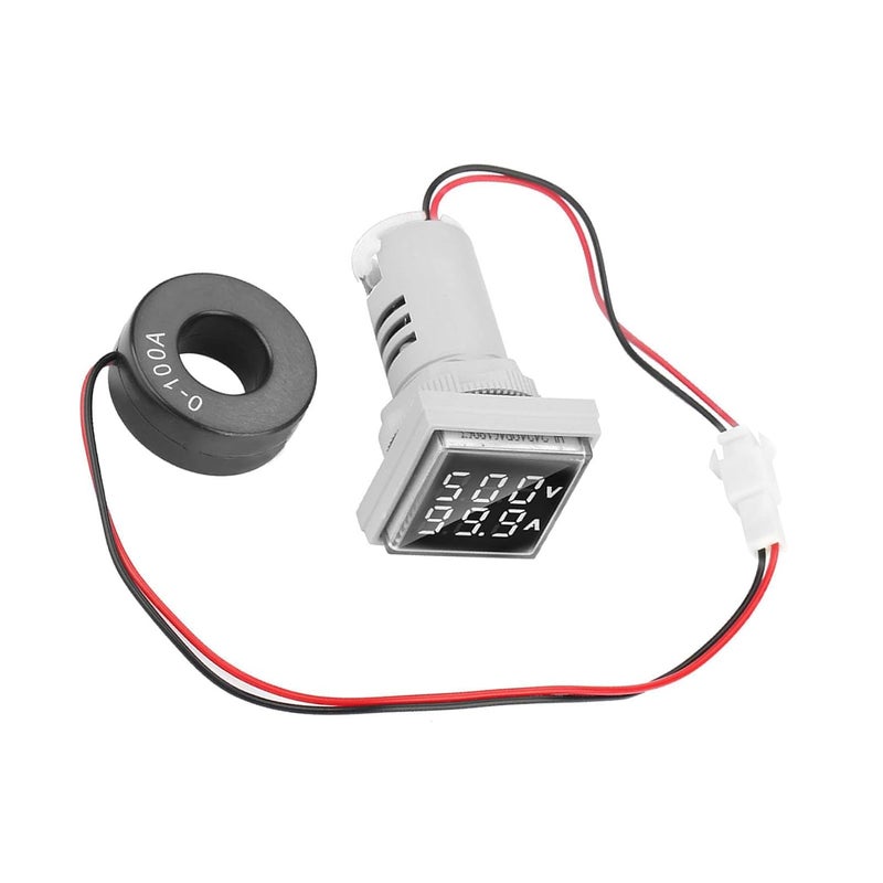 White LED Voltmeter Indicator 0 100A Clear Display Small Wide Measurement Range - Image 1