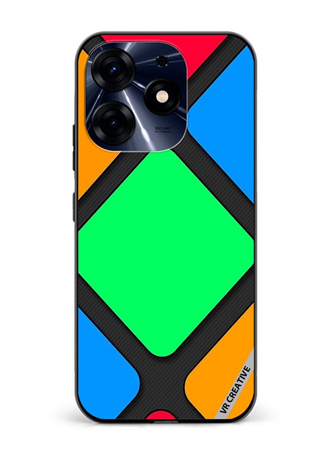 VR CREATIVE Protective Case Cover For Tecno Spark 10 Pro Abstract Design Multicolour - Image 1