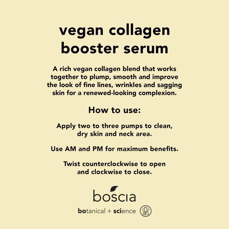 boscia Vegan Collagen Booster Serum - Vegan, Cruelty-Free, Natural & Clean Skin Care - Collagen Serum for Anti-Aging - For All Skin Types - 1 Fl Oz - Image 2