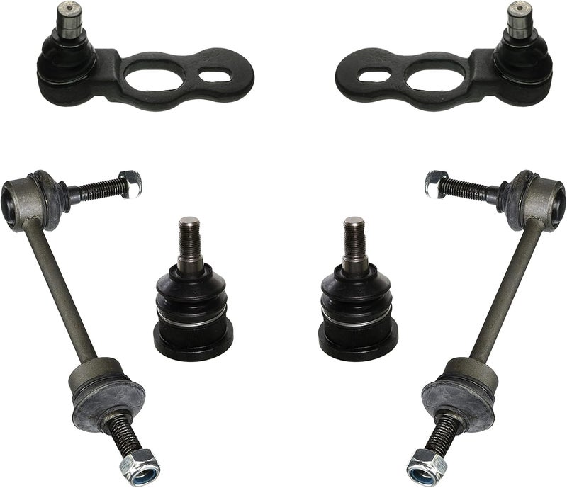 PartsW 6 Pcs Kit Front Upper & Lower Ball Joints Sway Bar Links for Ford Crown Victoria, Grand Marquis, Lincoln Town Car (1998-2002) - Image 1