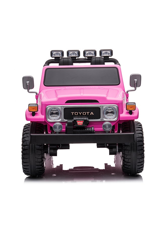 Rayfun Licensed Toyota FJ Cruiser 12V Electric Ride-On SUV for Kids - Parental Remote, 2-Seater, LED Lights, MP3 Player, & Spring Suspension - Image 1