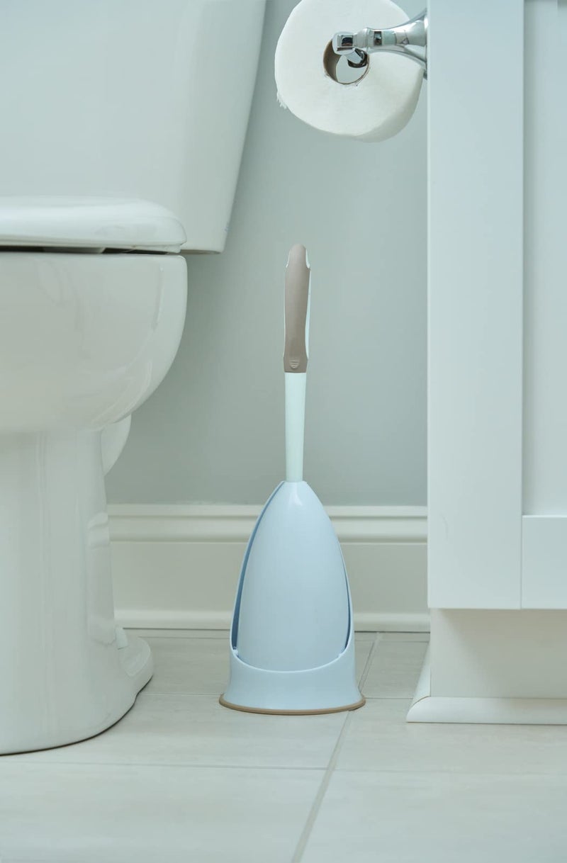 Quickie Toilet Bowl Brush and Storage Caddy with Microban for Bathroom, White, Heavy Duty Deep Cleaning, Convenient Storage, Long Handle, Fights Oder-Causing Material - Image 5