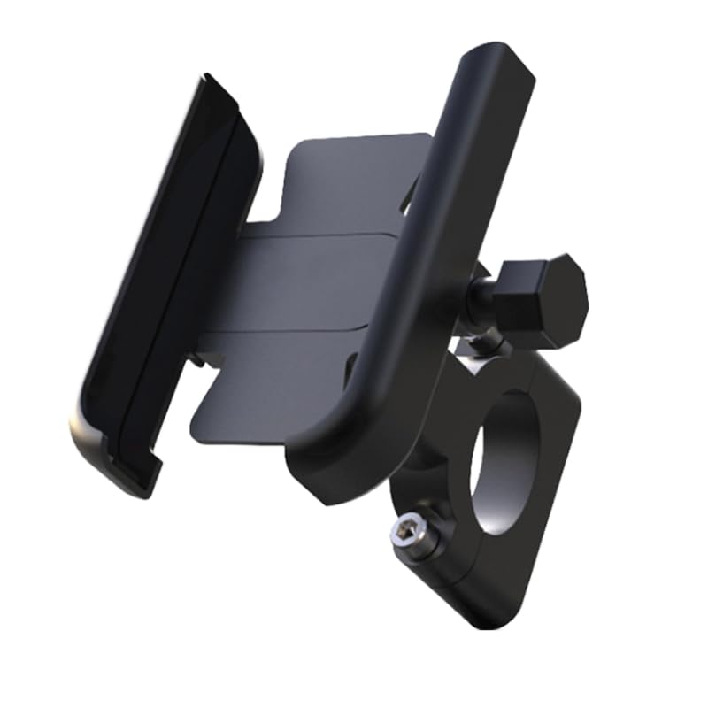 keeshar MotoPro K4 Universal Metal Bike & Motorcycle Phone Holder | Heavy-Duty Handlebar Mount | Adjustable Clamp for Smartphones | Anti-Theft Screws | Secure & Durable Mount | Black - Image 1