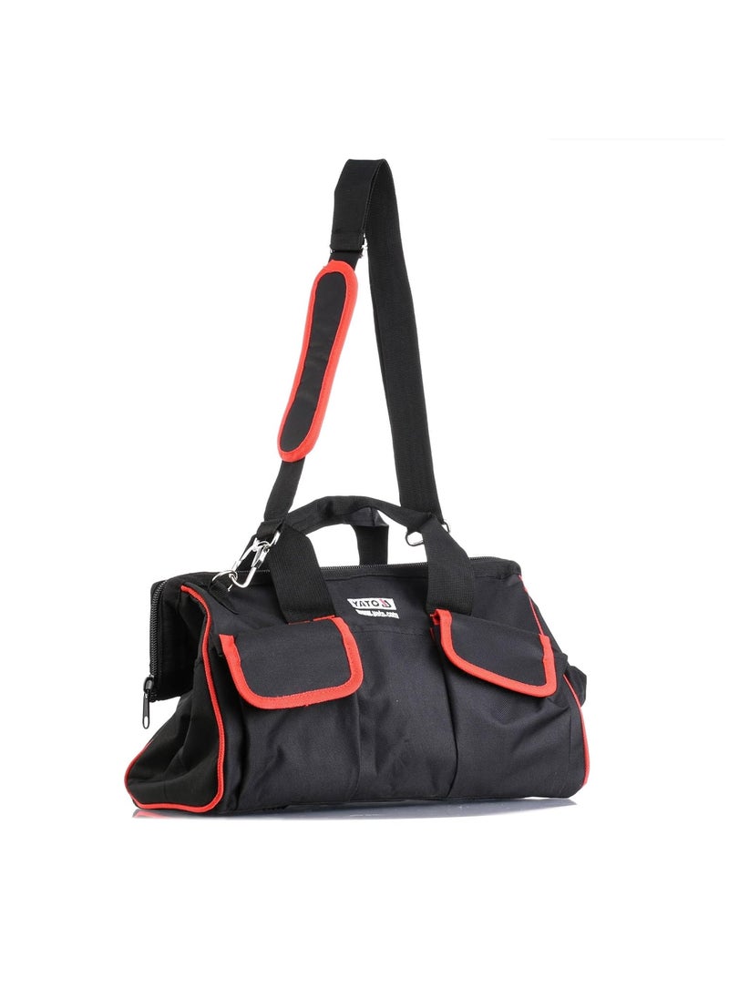 Yato Yato YT7433 16 Pocket 16inch Tool BagAssembler for Carpenter Roofers FittersLeather bagTool Pouch for TechnicianTool Pouch BeltTool Pouch with BeltWear ResistantIndustrial toolsPower Tools Multicolor  - Image 1