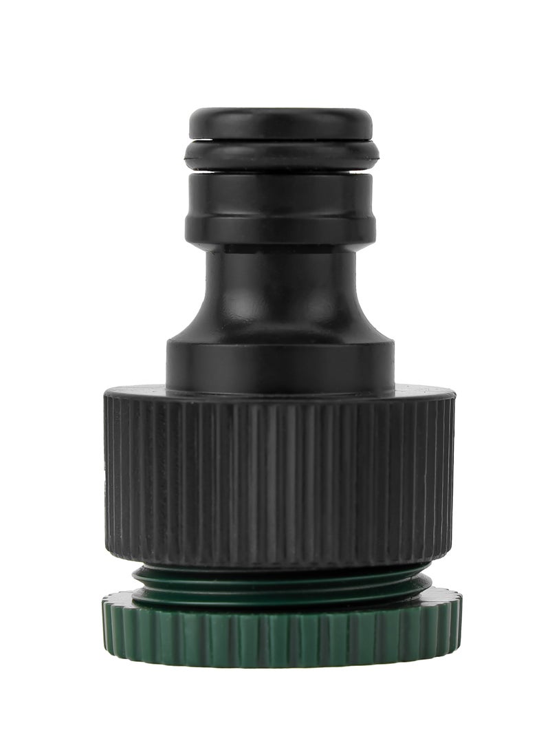 GEEPAS Geepas 1-3/4" Tap Adaptor- GGP61174, Premium-Quality Construction, Light-Weight And Durable, Ideal to Connect To Fittings And Pipes, Black and Green, 2 Years Warranty  - Image 1