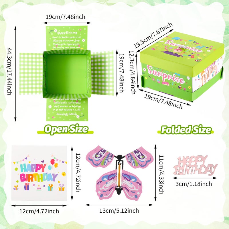 XLSXEXCL Birthday Explosion Gift Box, Birthday Butterfly Flying Surprise Gift Box, DIY Exploding Surprise Gift for Birthdays, Wedding, Mother's Day, Anniversaries - Image 2