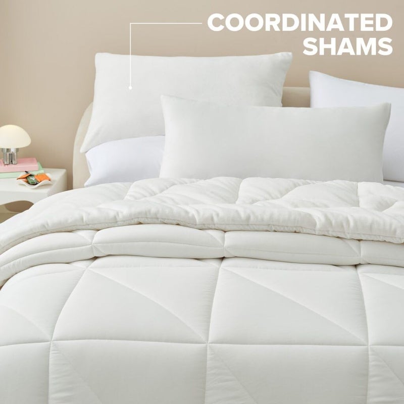 UGG King Comforter Set â€“ 3 Piece Luxury Reversible Plush King Size Comforter Set with Down Alternative Fill, Soft Bedding Set with 2 Pillow Shams for Home & Bedroom Decor, White Snow (Corey) - Image 4